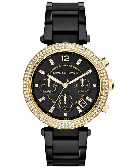 black square michael kors watch|Michael Kors watches ladies black.